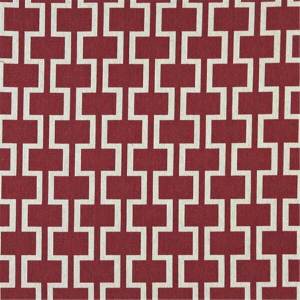 Fine-Line 54 in. Wide Red And Off White- Modern- Geometric Designer Quality Upholstery Fabric FI3463424